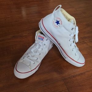 Converse Street White Canvas Mid Top Sneaker
